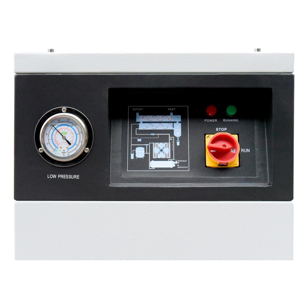 GYL-10A-230 34CFM 10HP Industrial Rotary Screw Air Compressor, 62 Gal Tank, Dryer, 230V